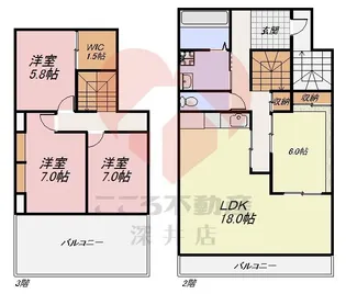 大阪府八尾市太田新町2【一戸建】の間取り