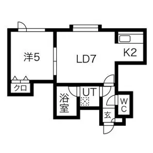 1LDKの間取り画像