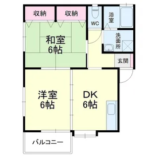 シャンボール大蒲C【2階】の間取り