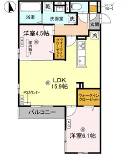 兵庫県西宮市甲子園一番町【アパート】の間取り