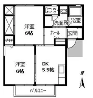 フルーヴ【1階】の間取り