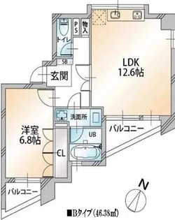 サンコーレジデンス千駄ヶ谷【7階】の間取り