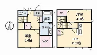 広島県福山市南松永町2【アパート】の間取り