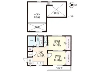 2DKの間取り画像