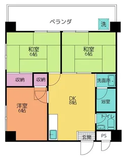 トーマスマンション泡瀬2【3階】の間取り
