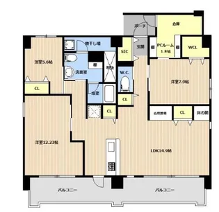 sopla blisa(ソプラブリッサ)【9階】の間取り