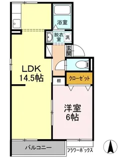 愛知県名古屋市緑区作の山町【アパート】の間取り