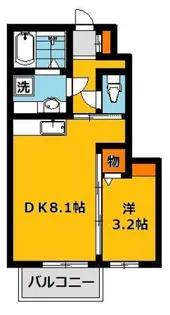 ラ・ルーチェ【1階】の間取り