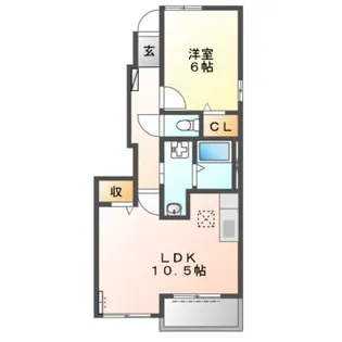 リモーネ楠【1階】の間取り