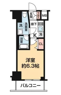ガレリアレジデンス石川町【3階】の間取り