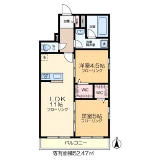 ヘーベルメゾン西葛西 E【2階】の間取り
