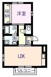 カーサ上熊本【2階】の間取り