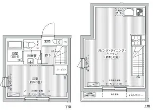 東京都北区田端5【マンション】の間取り