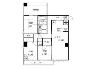 シャルマンクラッシ【1階】の間取り