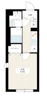 ハーモニーフラッツ中目黒【3階】の間取り