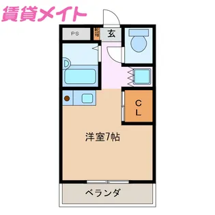 ラフレシール山城【4階】の間取り