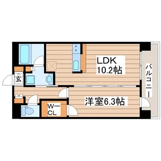 ロータス仙台中央【8階】の間取り