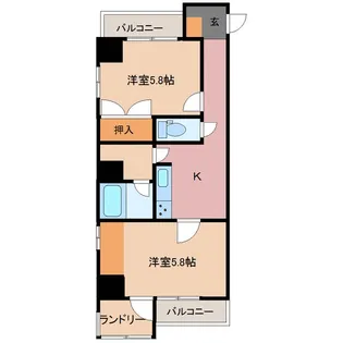 リアライズ千歳【3階】の間取り
