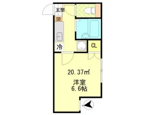 東京都大田区羽田3【アパート】の間取り
