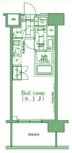 パークハビオ目黒リバーサイド【2階】の間取り