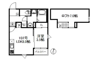 ステーブル佐賀【1階】の間取り