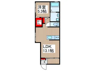 ブリーズドプランタン【1階】の間取り