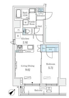 Raum麻布十番【2階】の間取り