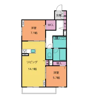 セントリビエyokosuka【1階】の間取り
