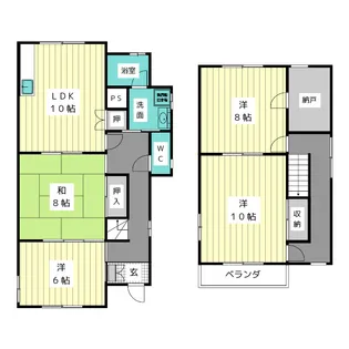 愛知県名古屋市名東区社台2【一戸建】の間取り