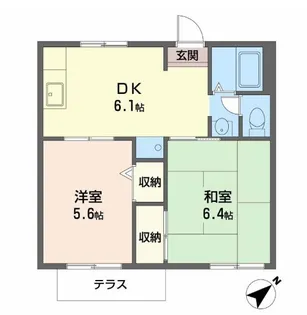 MIKIハイツ【1階】の間取り