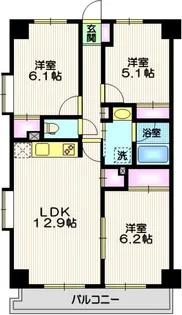 プラムハイツコパン【7階】の間取り
