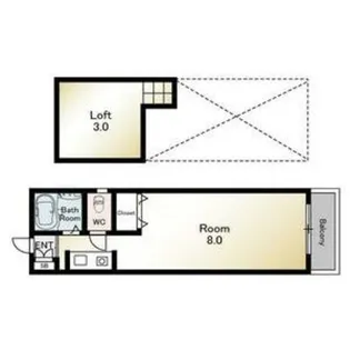 ロイヤル南天神【1階】の間取り