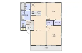 カイベール【1階】の間取り