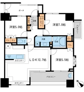 神奈川県相模原市南区上鶴間本町3【マンション】の間取り