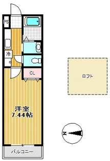 カオール柏木【1階】の間取り