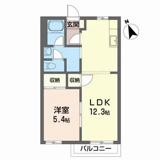 ジュネス昭和【1階】の間取り