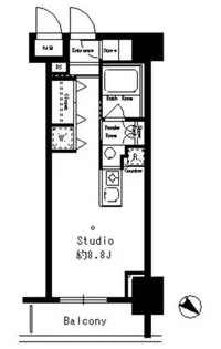 パークルージュ赤坂檜町【7階】の間取り