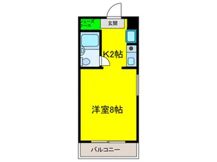 フラット平野南【5階】の間取り
