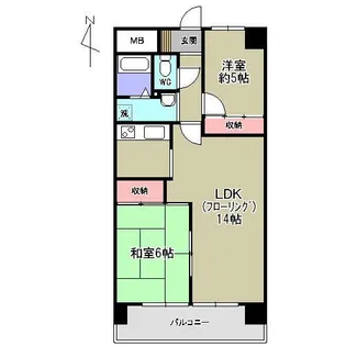 サンハイツ芝【4階】の間取り
