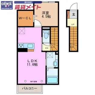 グランテージ上浜【2階】の間取り