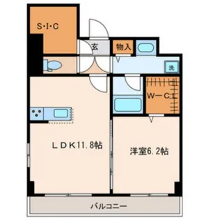 グランテラス業平【6階】の間取り