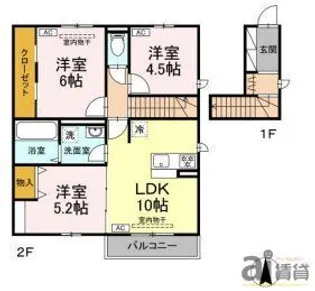 アクアヴィーテII【2階】の間取り
