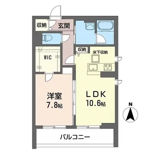 ベルドゥラ藤沢【1階】の間取り