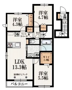 Teru Maison Chien Chat【2階】の間取り