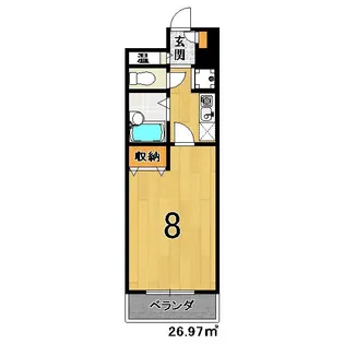 御池サンハイツ【4階】の間取り
