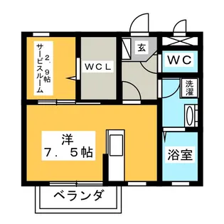 クレール三日市【1階】の間取り