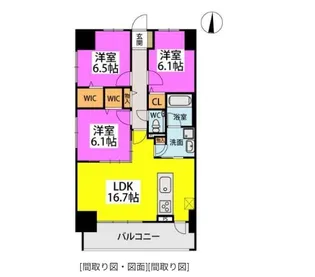 ラフィーネ グラン室見【8階】の間取り