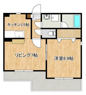 オークマンション下伊敷【2階】の間取り