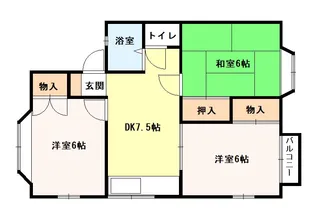 パルテノンA【2階】の間取り