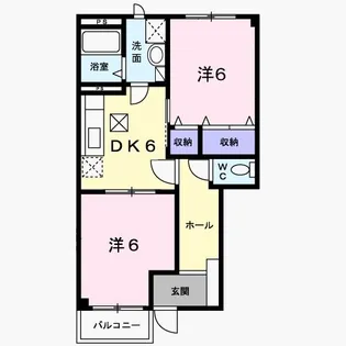 ドミール高出【1階】の間取り